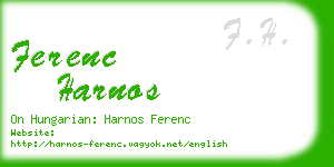 ferenc harnos business card